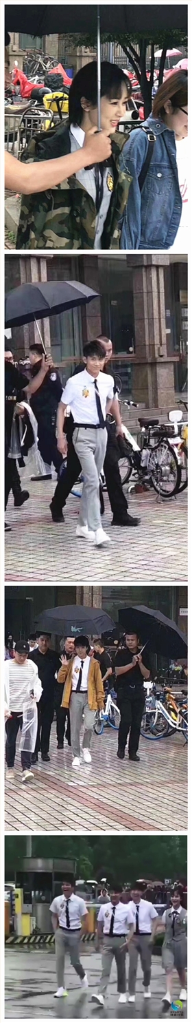 杨紫张一山王俊凯来传媒大学图片