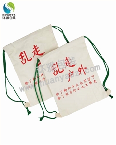 厂家定做创意双肩帆布袋 便携束口背包袋 可印图文环保耐用