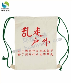 帆布抽绳背包袋